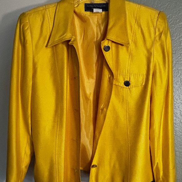 Norton McNaugton EUC Yellow Large Blazer - Picture 1 of 1